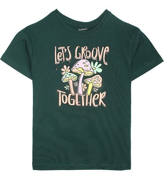 Girls Printed T-Shirt - Green