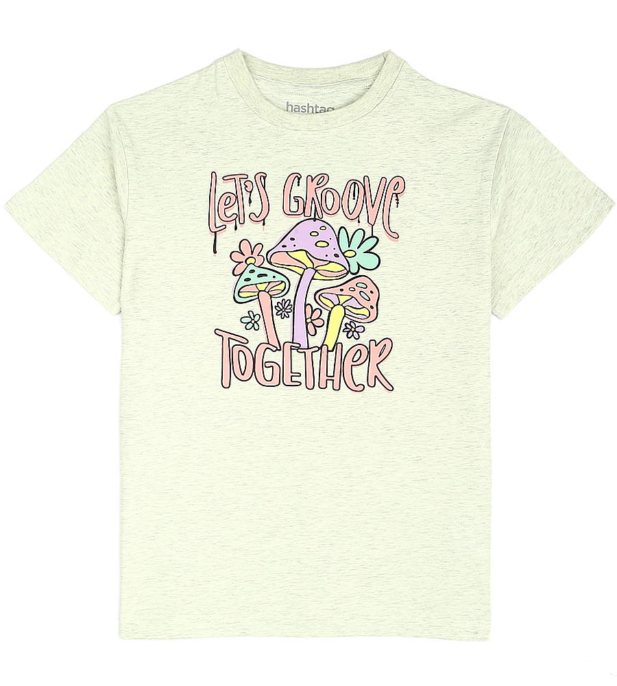 Girls Graphic T-Shirt -  Oatmeal