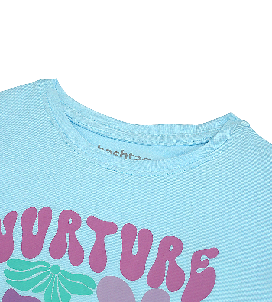 Girls Printed T-Shirt - Blue