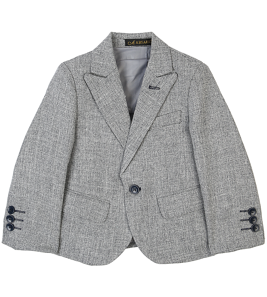 3 Pcs Coat Suit For Boys - Grey