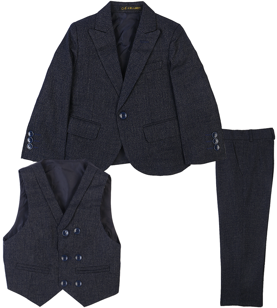 3 Pcs Coat Suit For Boys - Navy