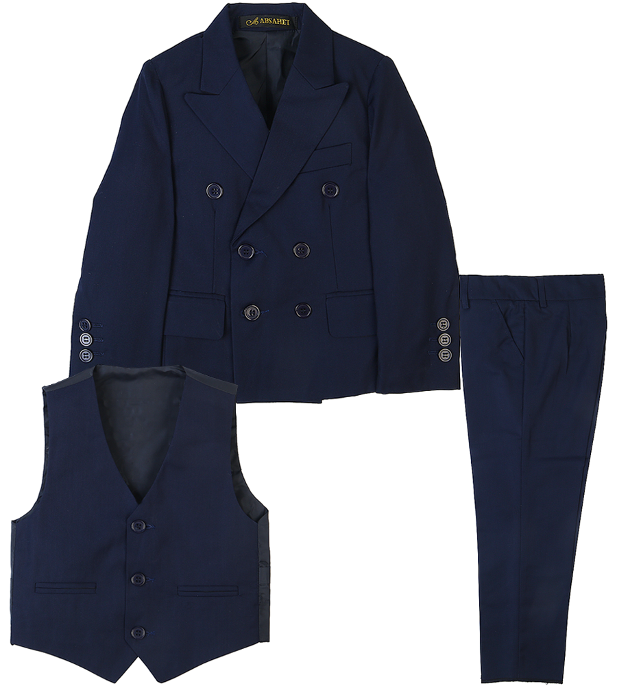 3 Pcs Coat Suit For Boys - Navy