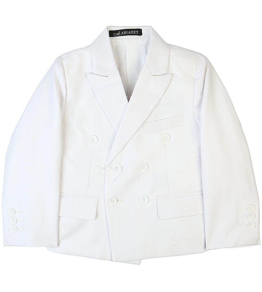 3 Pcs Coat Suit For Boys - White