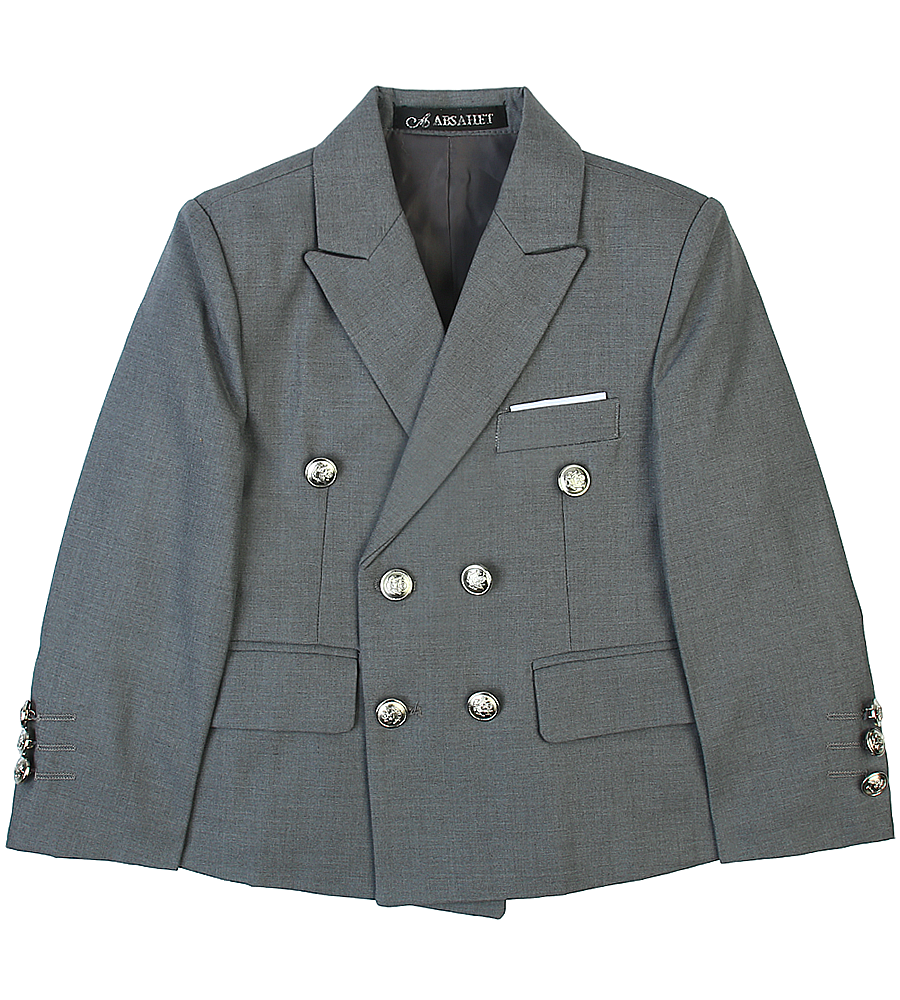 3 Pcs Coat Suit For Boys - Grey