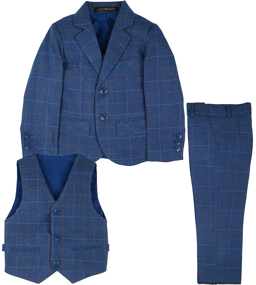 3 Pcs Coat Suit For Boys - Blue