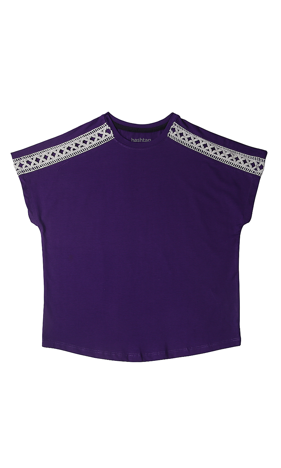 Girls Plain Tee - Purple