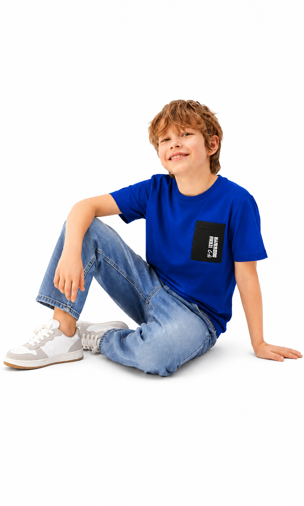 Boys Printed T-Shirt - Royal Blue