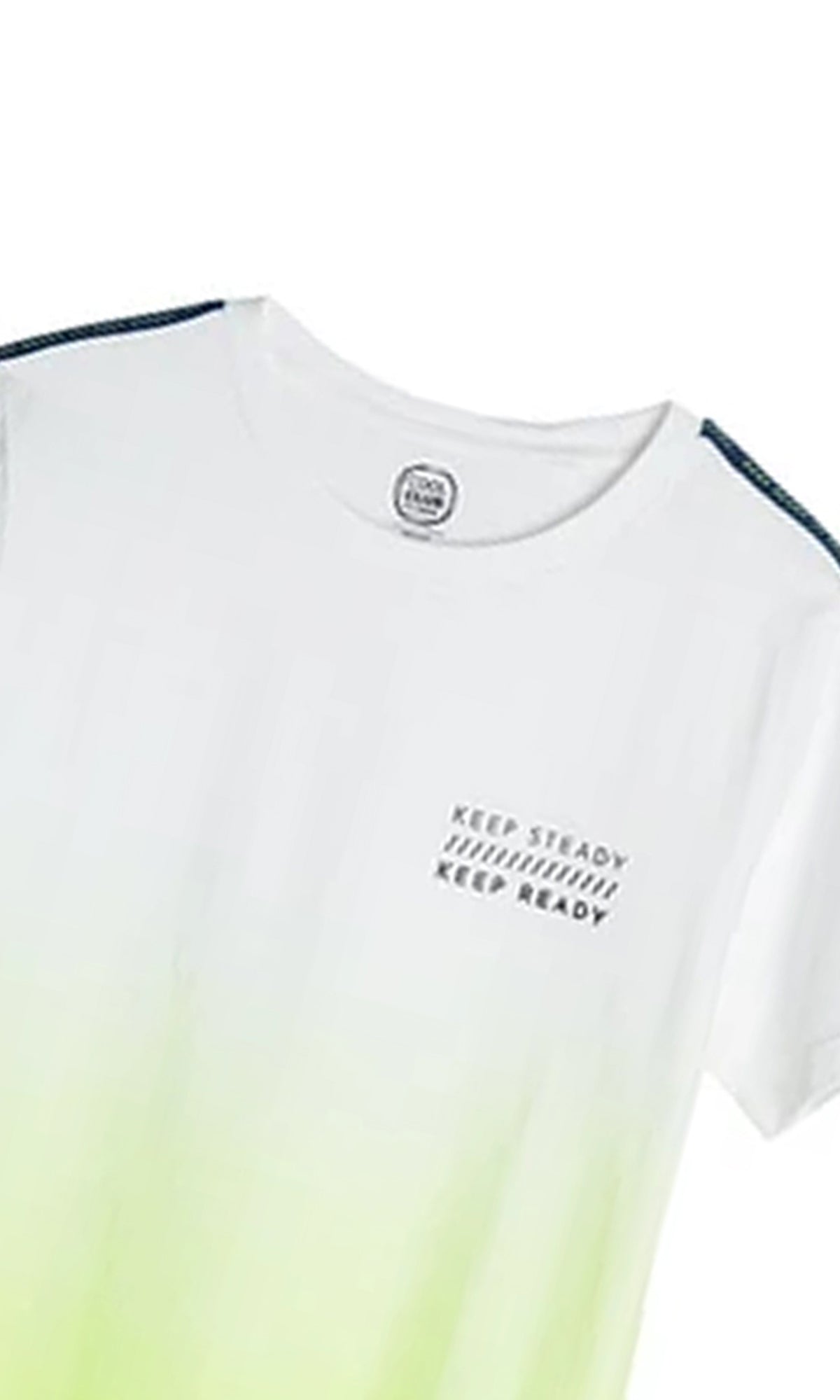 Boy's T-shirt, white and green