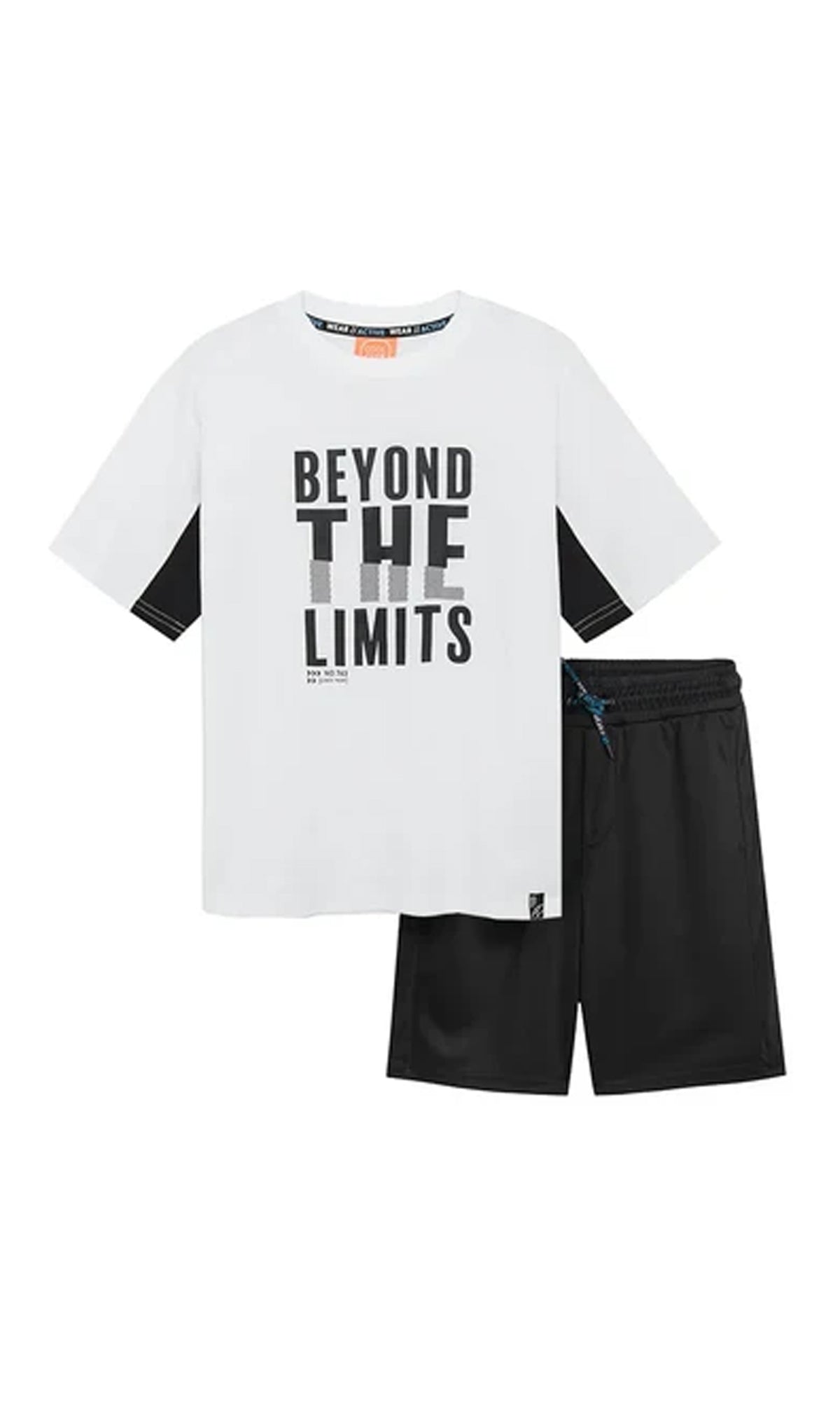 Boys Set T shirt Shorts Black and White