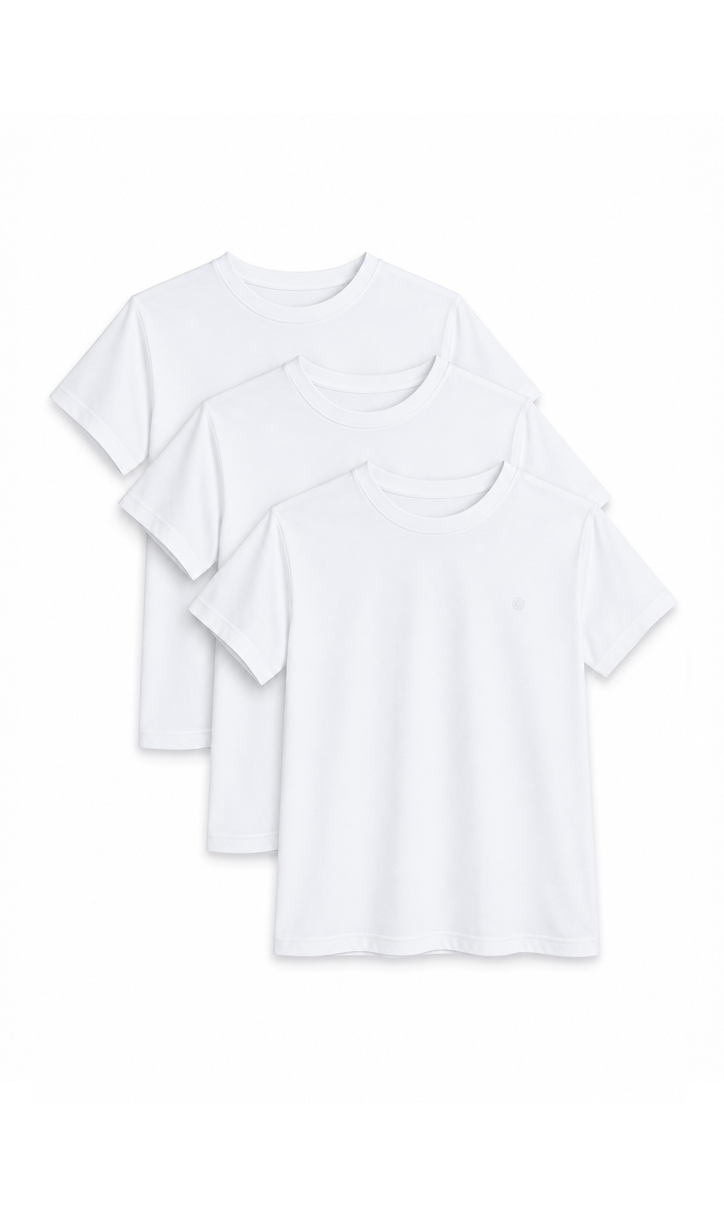 Girls T Shirt White Set 3 Pack
