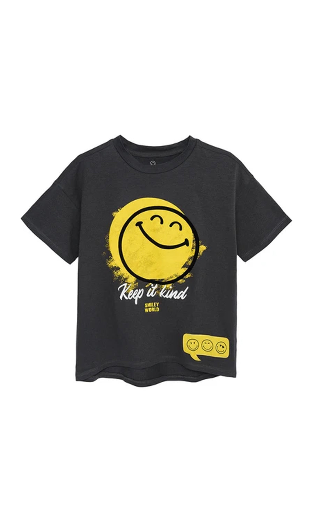 Girl's T-Shirt Graphite Smiley World