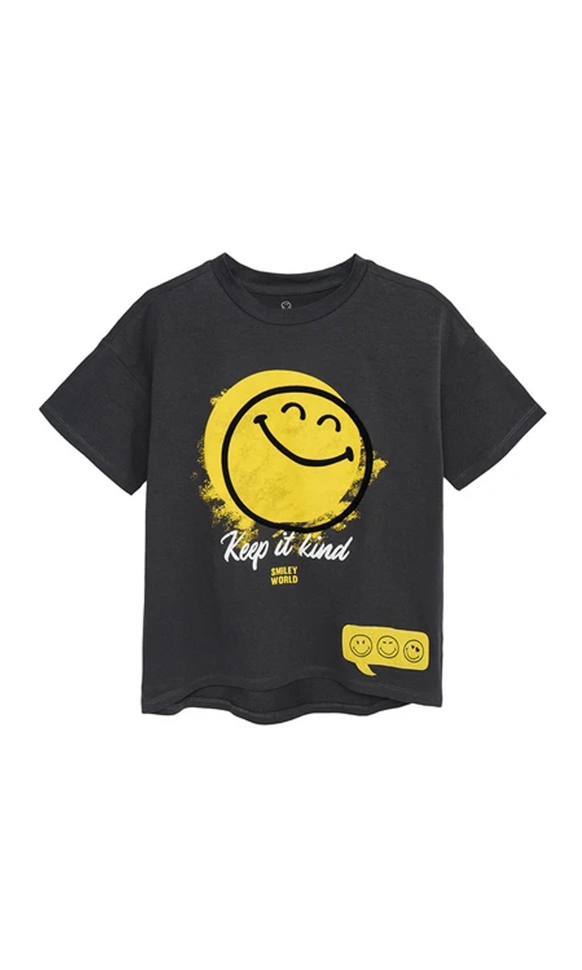 Girl's T-Shirt Graphite Smiley World
