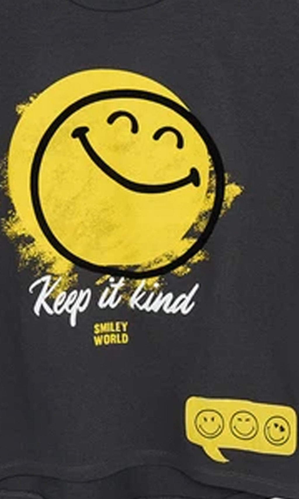 Girl's T-Shirt Graphite Smiley World