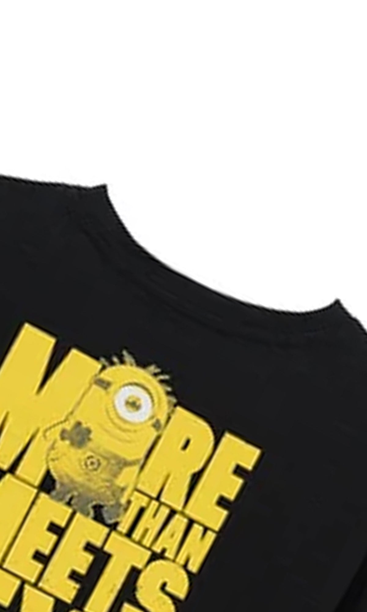 Boy's T Shirt Black Minions