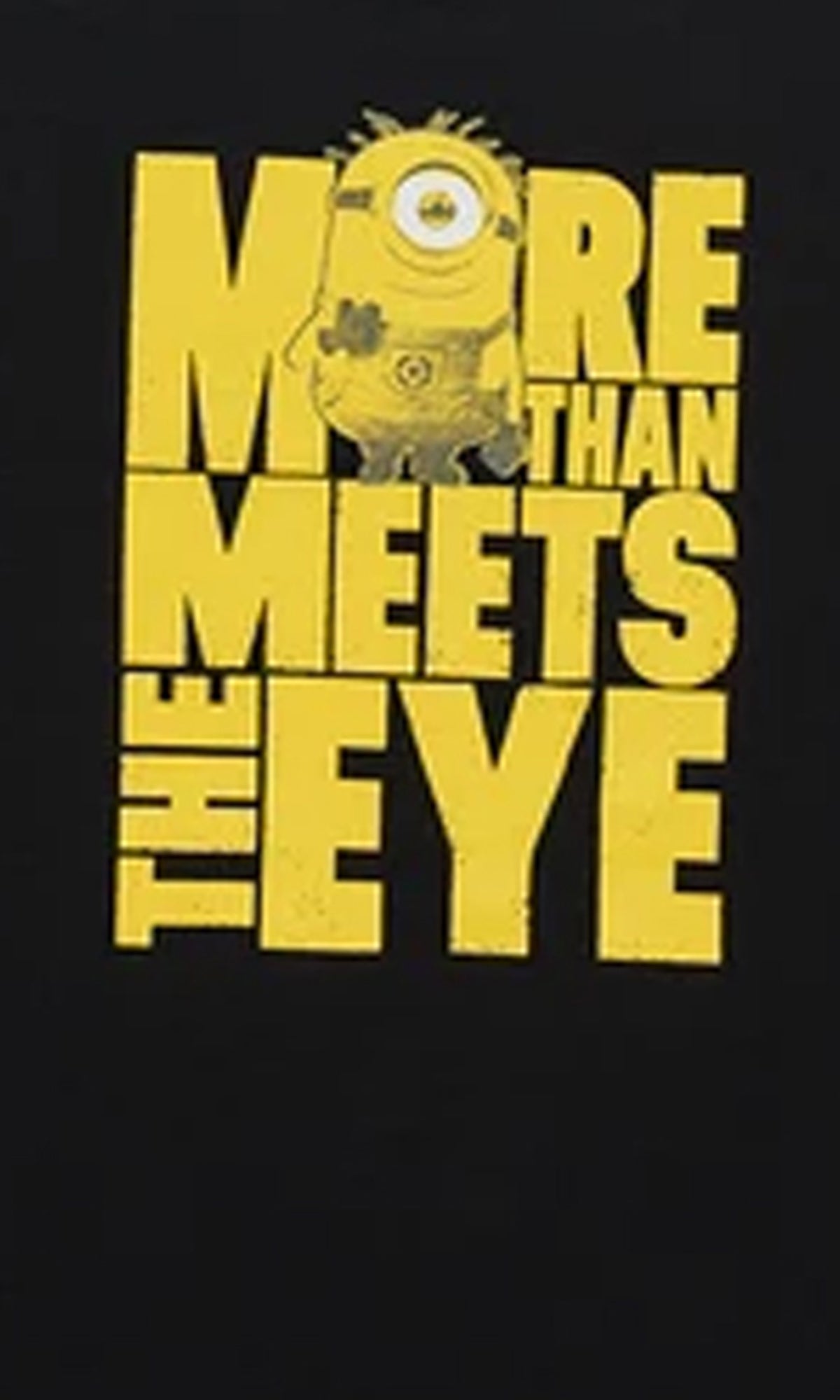 Boy's T Shirt Black Minions
