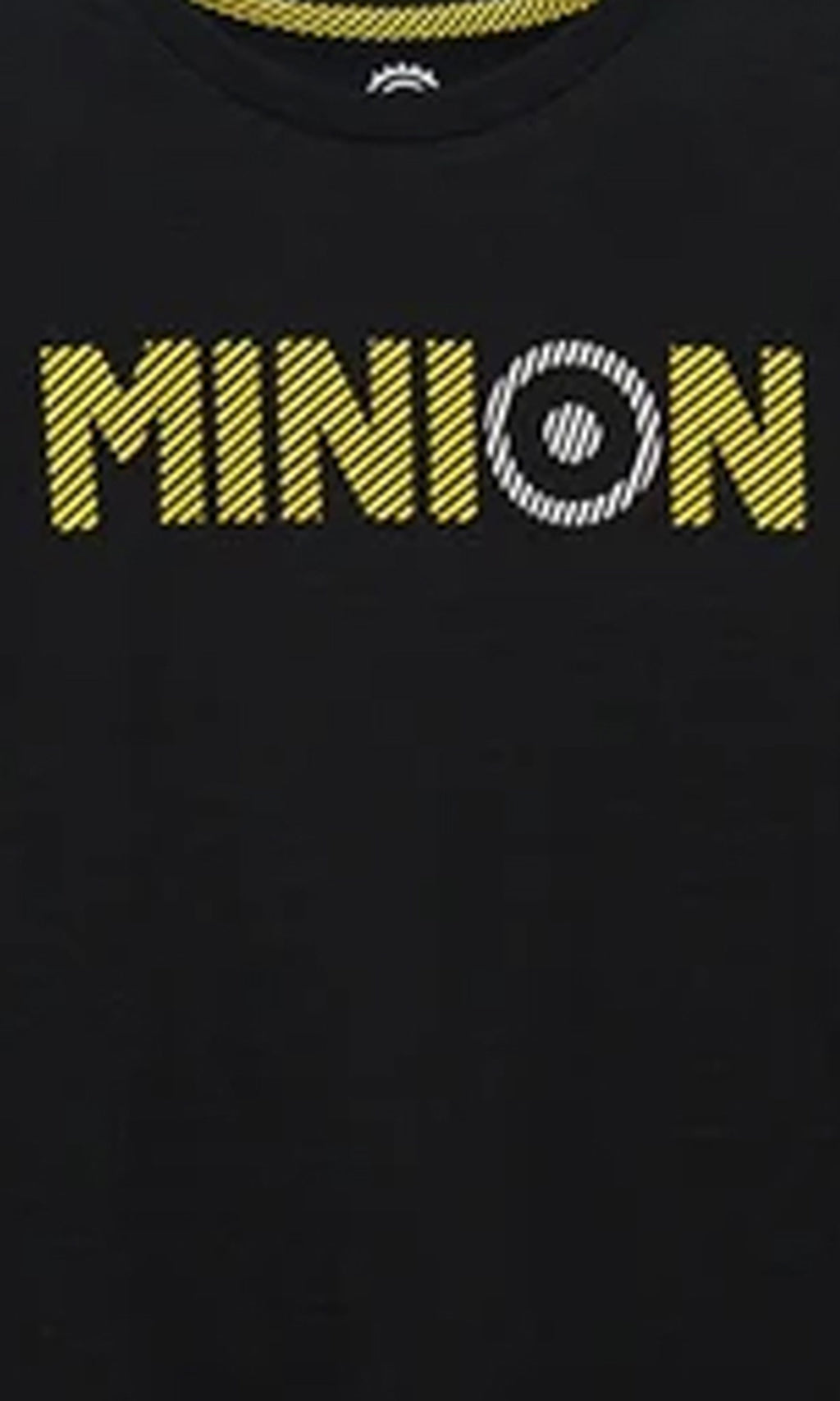 Boy's T Shirt Black Minions