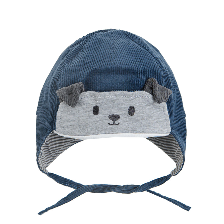 Boy's Cap, Tied, Navy Blue CC CAB2400434