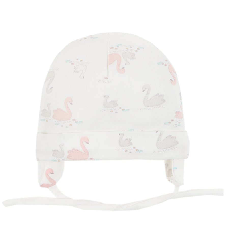 Girl's Tied Cap Organic Cotton Mix Set 2 Pcs CC CAG2400760 00