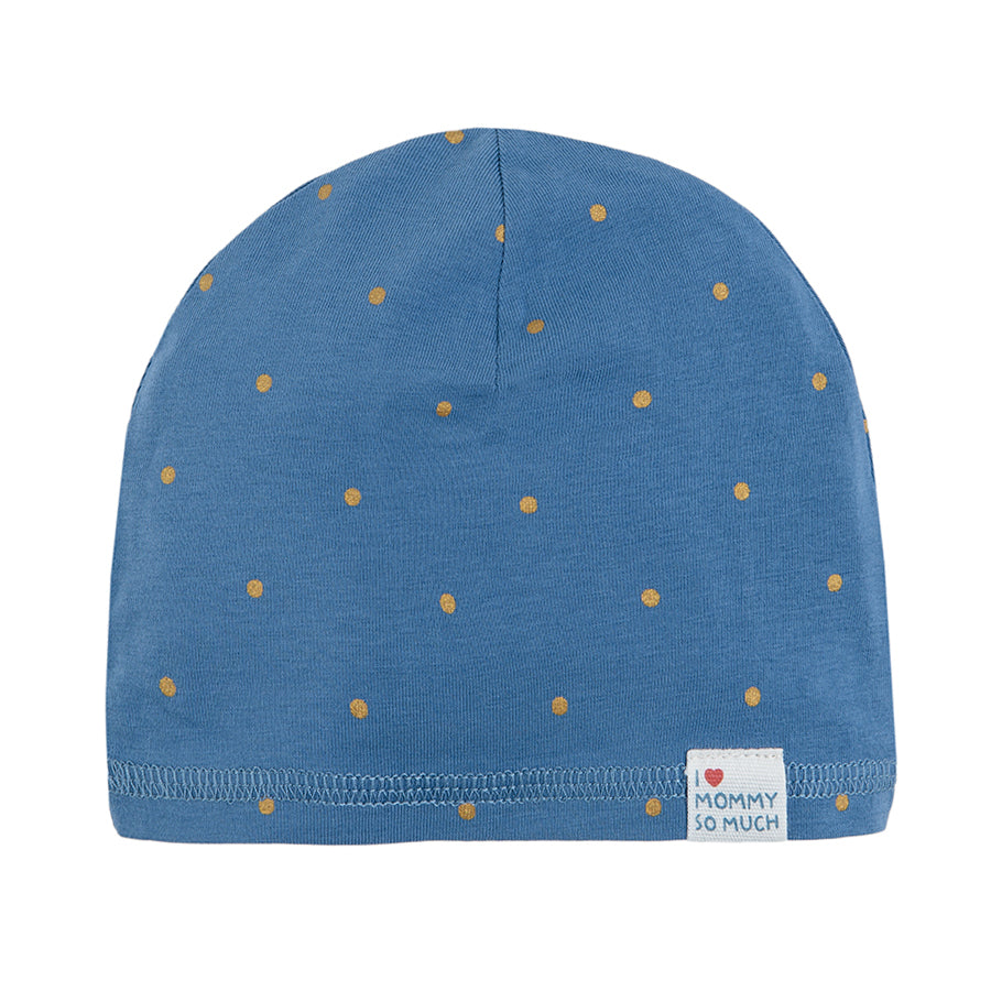 Baby Cap Ecru Blue Set 2 Pcs