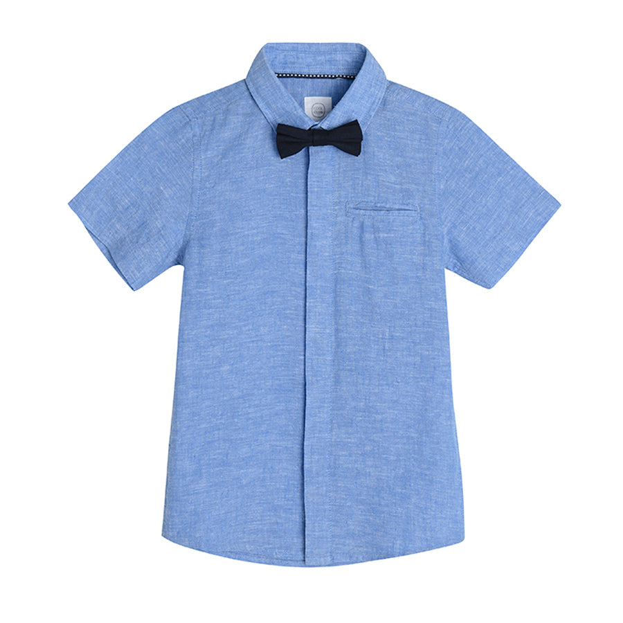 Boy's Short Sleeve Shirt With Bow