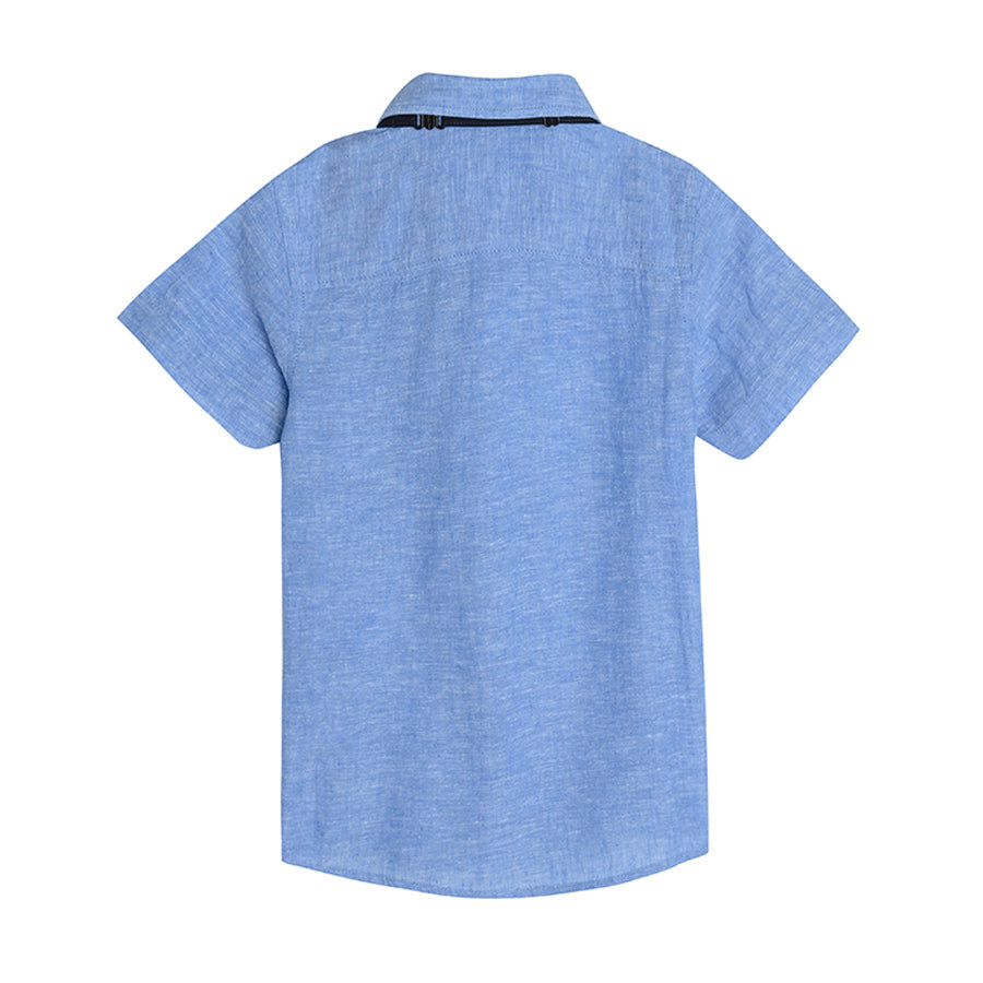 Boy's Short Sleeve Shirt With Bow