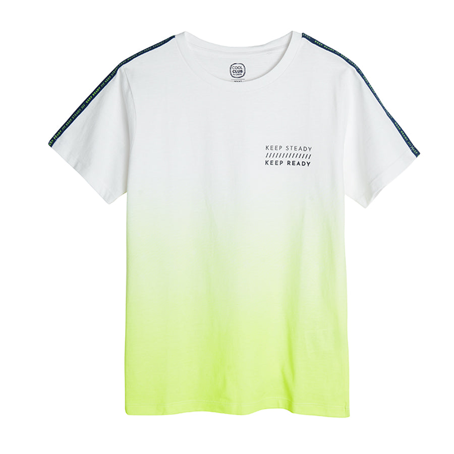 Boy's T-shirt, white and green