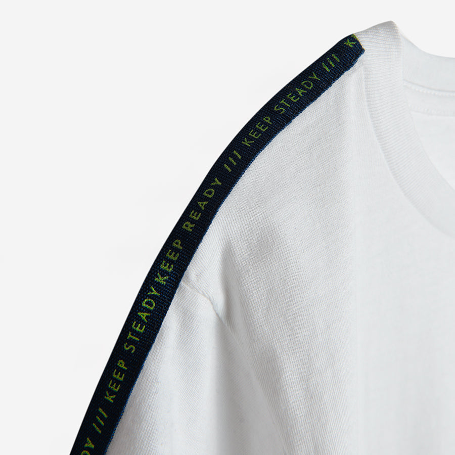 Boy's T-shirt, white and green