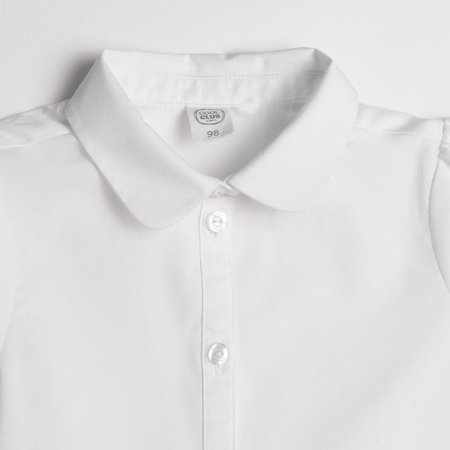 Short Sleeve Shirt For Girl's White