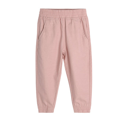 Girl's Fabric Pants Light Pink