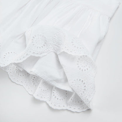 Girl's skirt, white, English embroidery