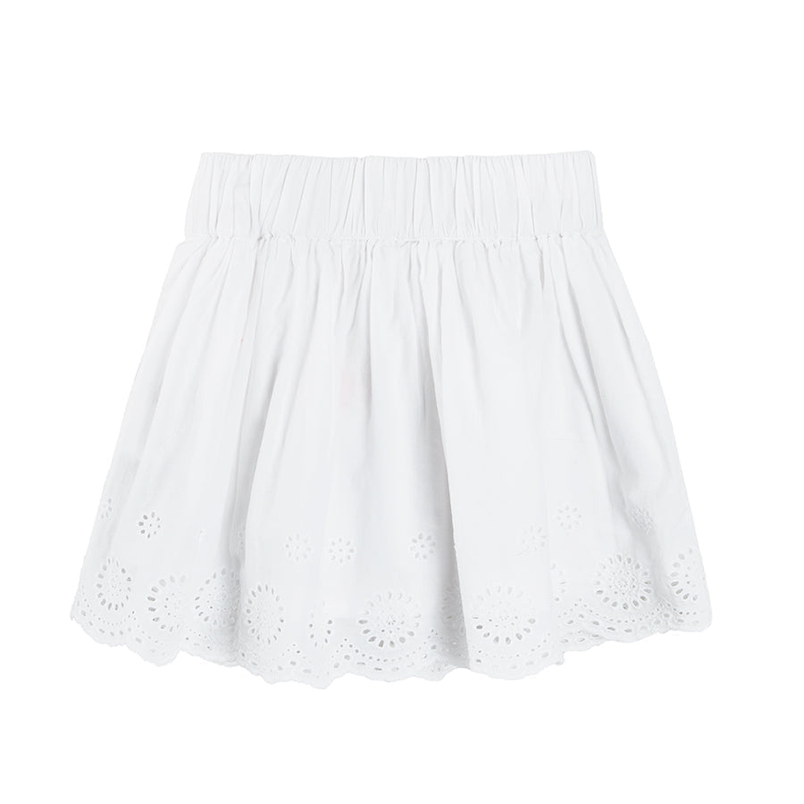 Girl's skirt, white, English embroidery