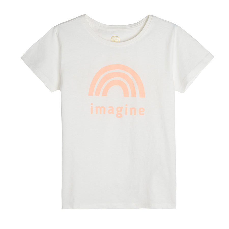 Girl's T-shirt, white, Imagine