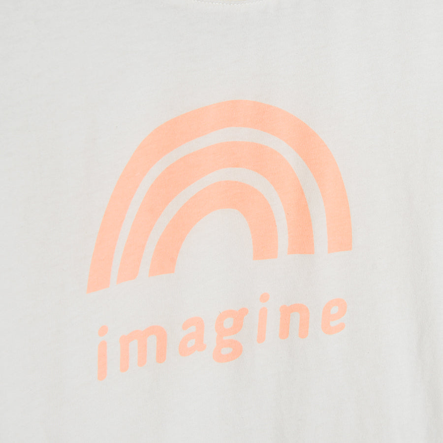 Girl's T-shirt, white, Imagine