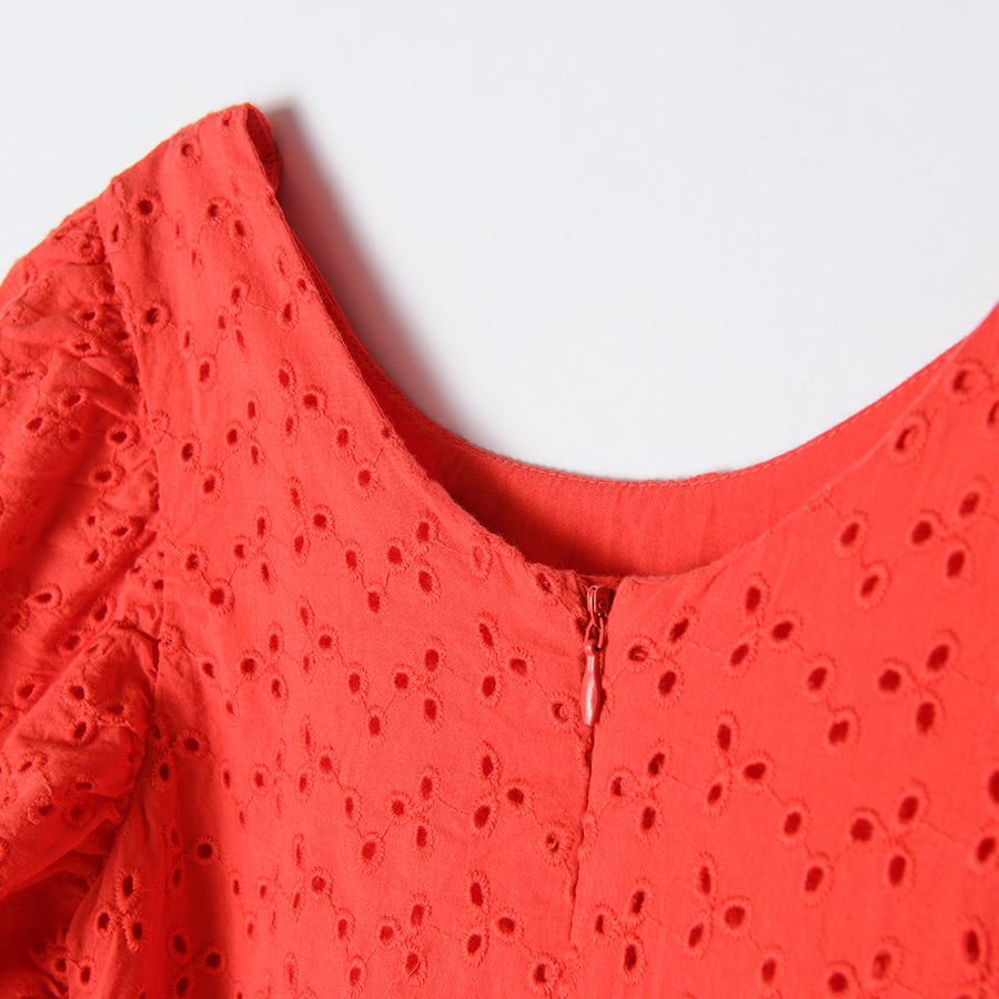 Girl's Dress With Short Sleeves