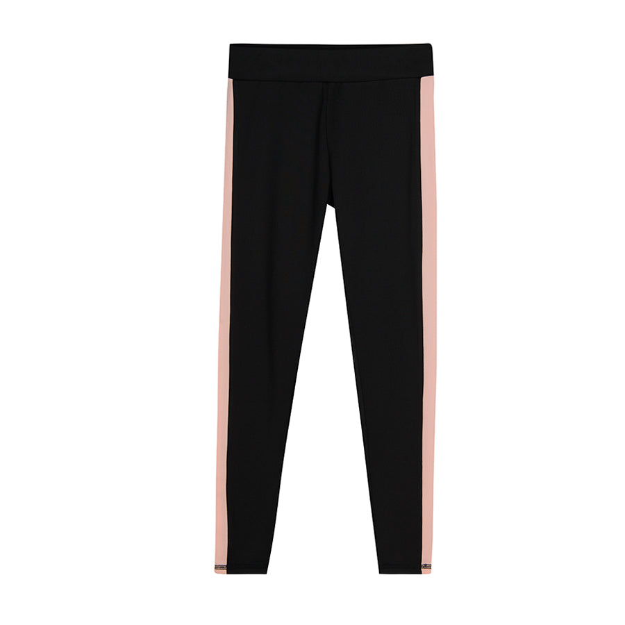 Girl's Sports Leggings Black Coral Set 2 Pcs