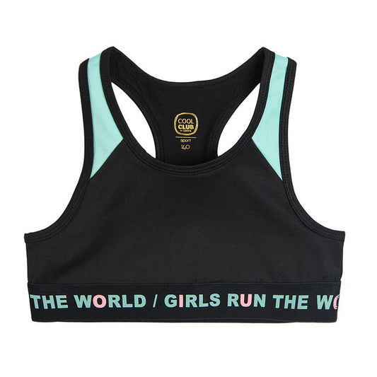 Girls Sports Top Black