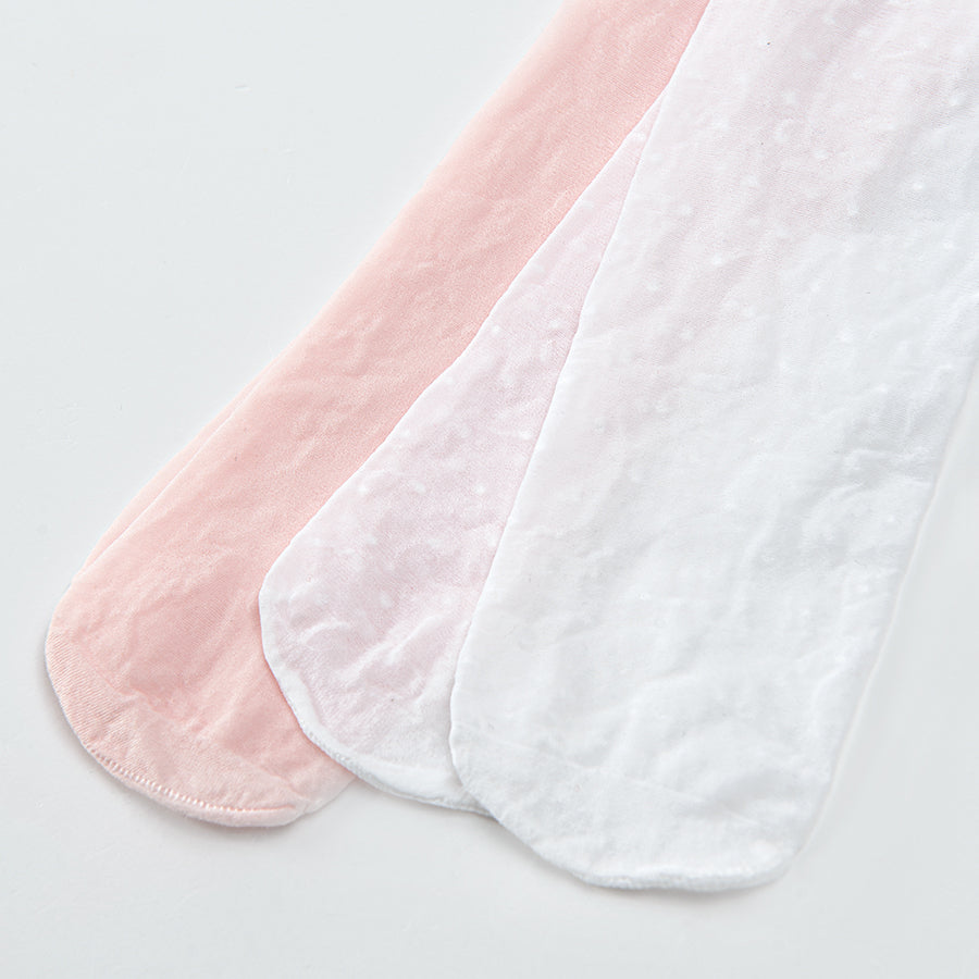 Tights for Girls Mix White Pink Set 2 Pcs CC CHG2411567