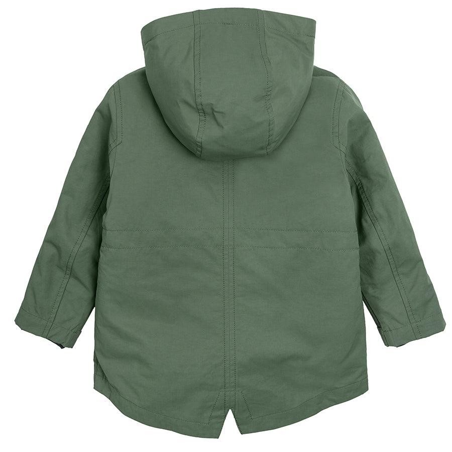 Boy's Jacket with Hood, 3 in1, Green and Black