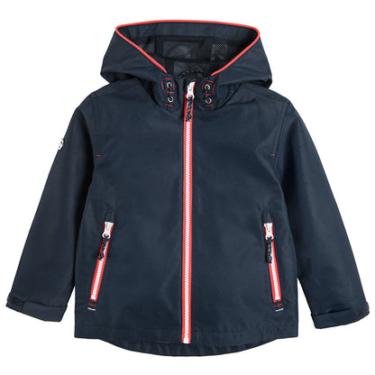 Boy's Raincoat with Hood Dark Blue Color