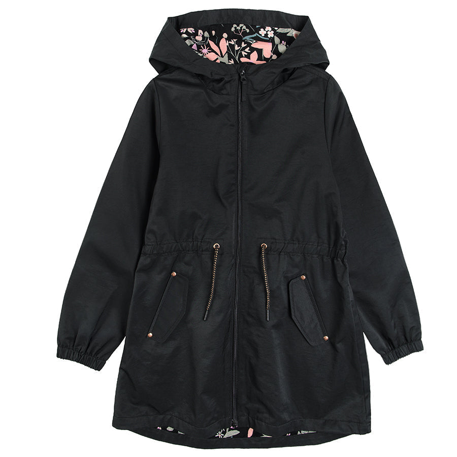 Girl's Hooded Coat Black