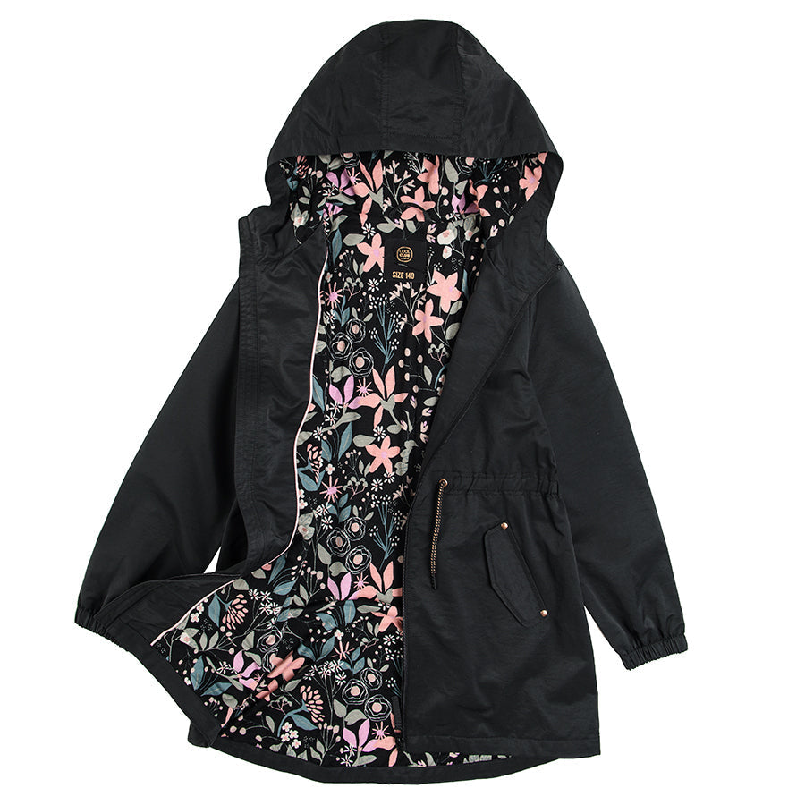 Girl's Hooded Coat Black