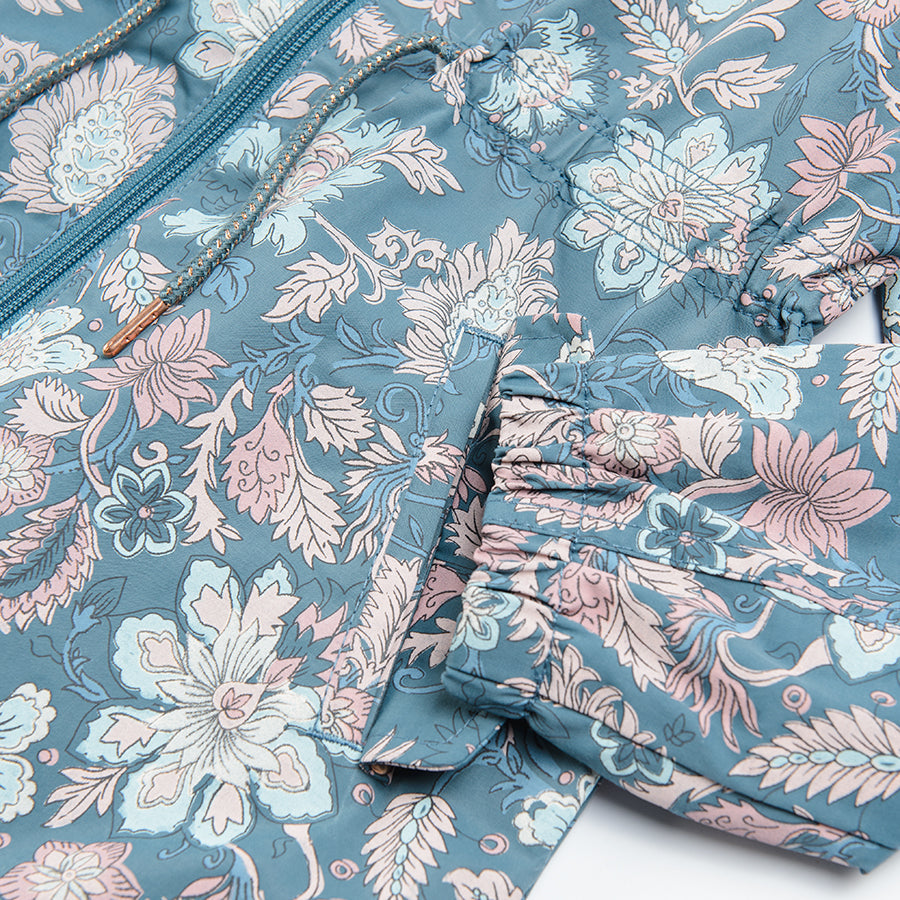 Girls Jacket with a Hood Turquoise and Pink CC COG2520713