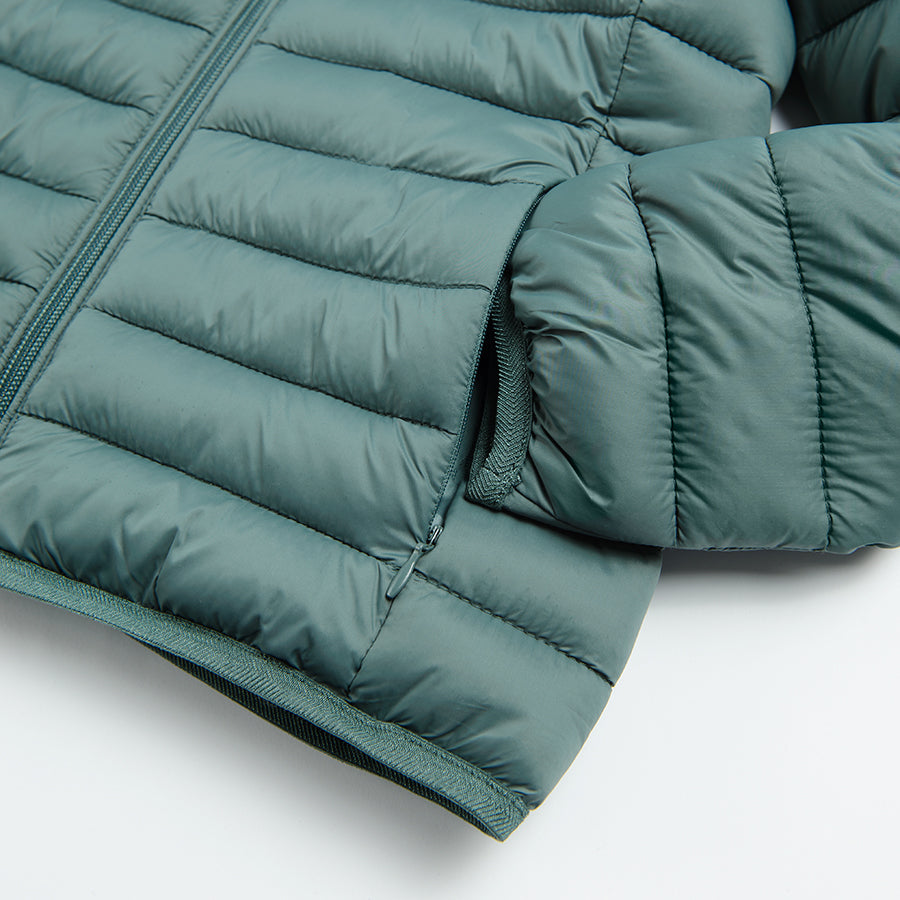 Jacket With a Hood Quilted Dark Green CC COG2521129
