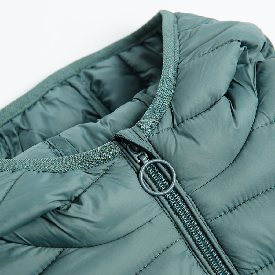 Jacket With a Hood Quilted Dark Green CC COG2521129