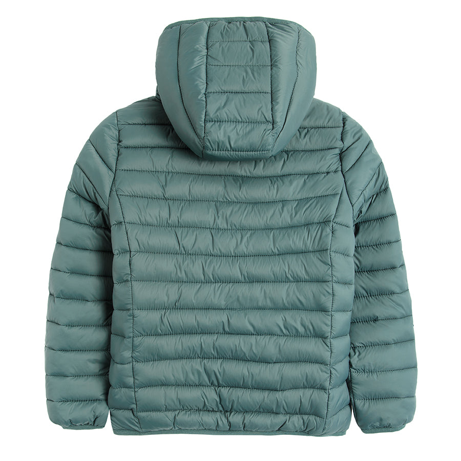 Jacket With a Hood Quilted Dark Green CC COG2521129