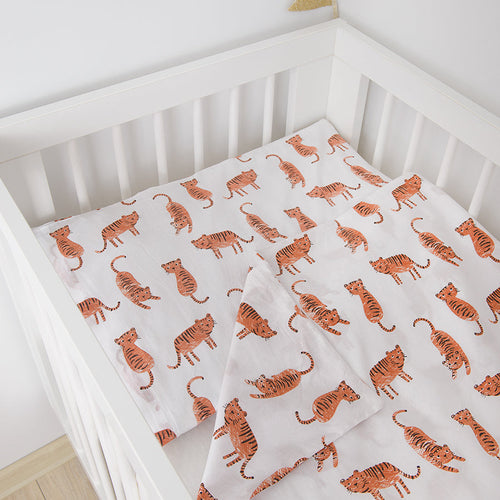 2 Piece Baby Bedding Set White Tigers CC CTB2432122