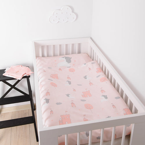 2 Piece Girls Bedding Set Pink Unicorns CC CTG2432121