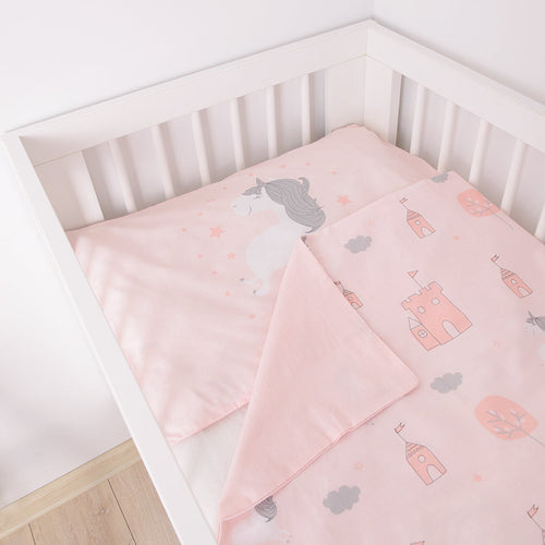 2 Piece Girls Bedding Set Pink Unicorns CC CTG2432121