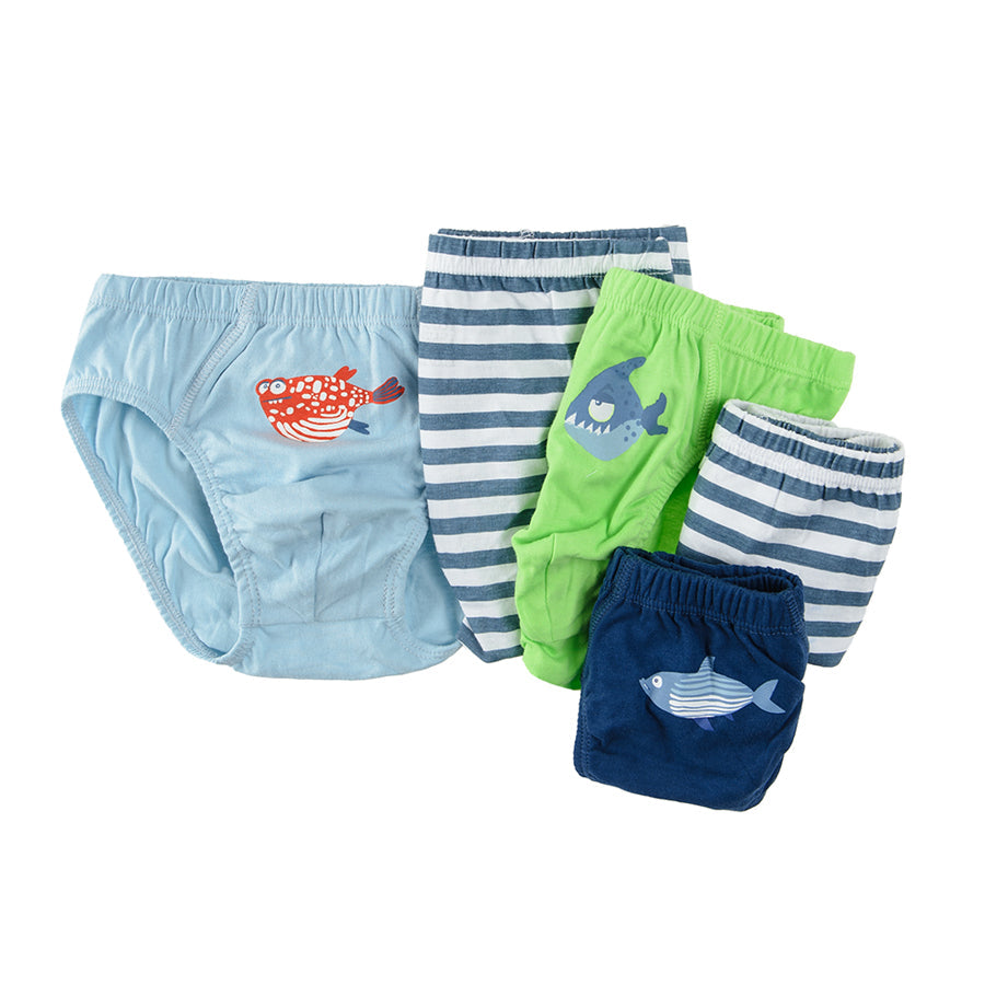 Briefs for Boy's Mix Fish Set 5 Pcs