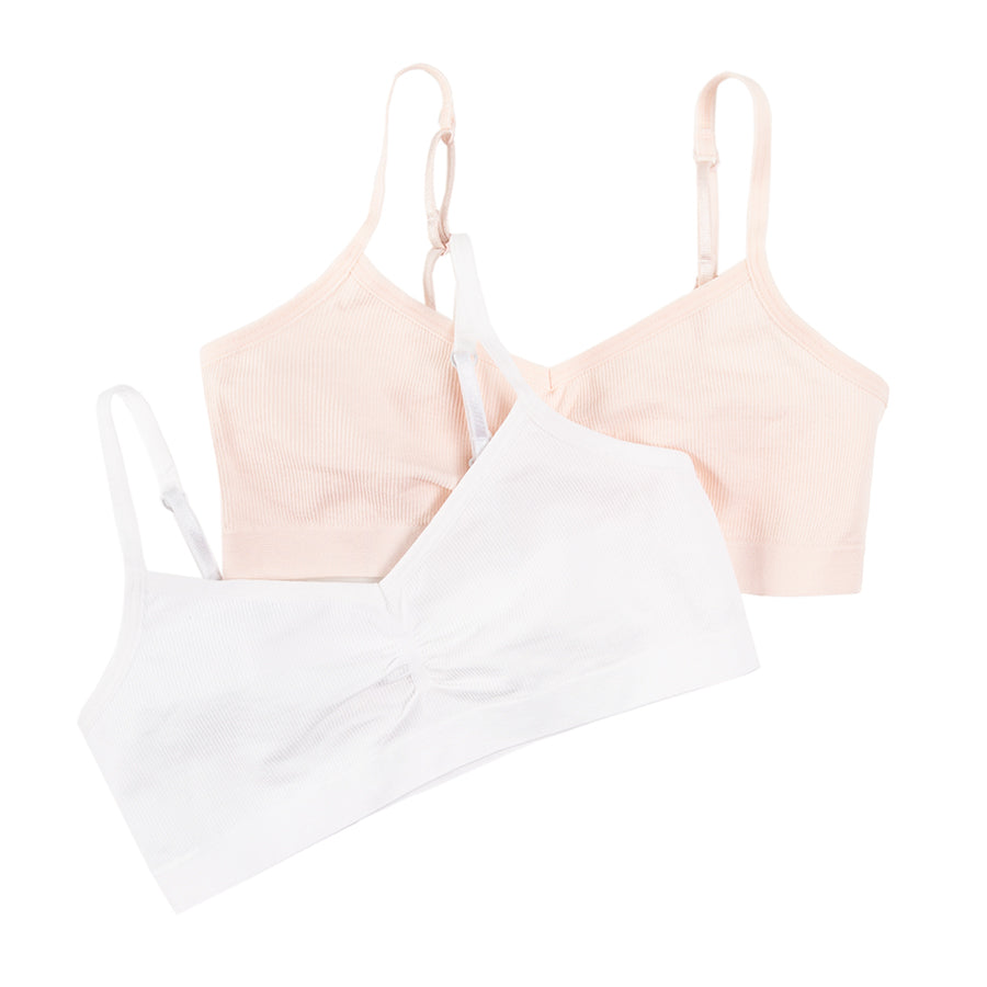 Girls' Bra, Light Pink, White, Set, 2 Pcs. CC CUG2421537